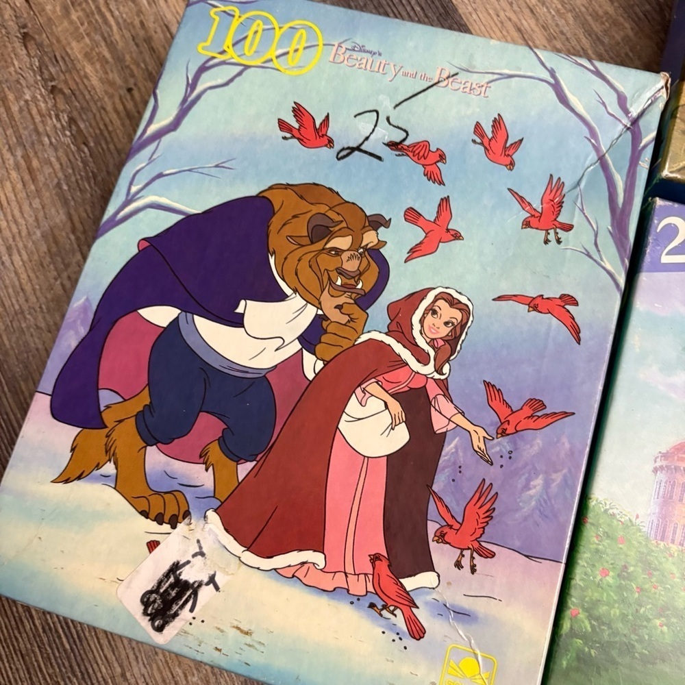 Beauty and the Beast Puzzle Set - Multicolor lot of 3 vintage 90s - Picture 4 of 4